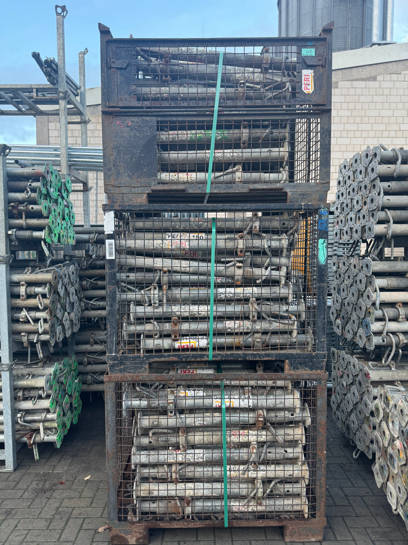 60 Stk. PERI Deckenstütze PEP 20-150, verz. inkl. PERI Gitterbox 80x120-K lackiert